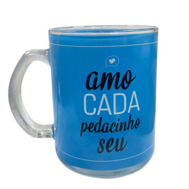 Caneca Namorados Mensagem de Carinho e Afeto