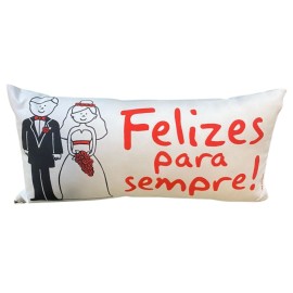 Almofada Fibra Felizes Para Sempre Casal