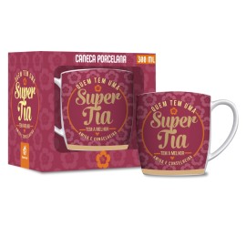 Caneca Porcelana Urban Famlia - Super Tia