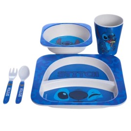 Kit Alimentao Infantil Breakfast Set Stitch  Disney  Completo e Charmoso