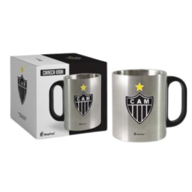 Caneca de Metal Inox Atltico Mineiro  Escudo  Para Torcedores Fieis