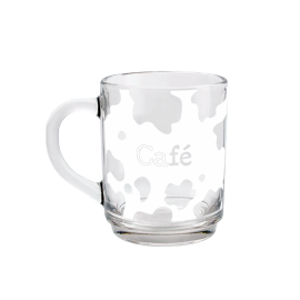 Caneca de Vidro Liso 245ml Transparente  Caf Moo  Compacta e Elegante