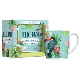 Caneca Porcelana Urban - Felicidade  Estar Bem