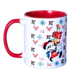 Caneca Pop Vermelha Mickey Natal  Disney  Encantadora e Festiva