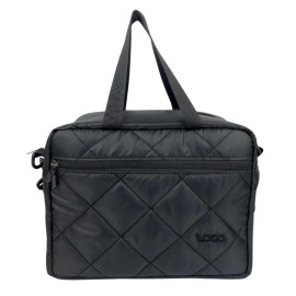 Bolsa Trmica Grande Lisa Preto Acolchoada 28cmx22cm