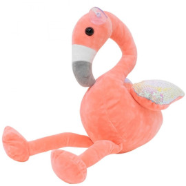 Pelcia Flamingo Rosa Asas Lantejoulas 28cm 