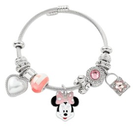 Pulseira Bracelete Minnie C/ Pingentes - Disney