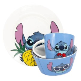 Kit Alimentao Breakfast Set Stitch  Disney  Ideal para Fs do Personagem