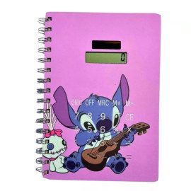 Caderno Com Calculadora Embutida Stitch Disney