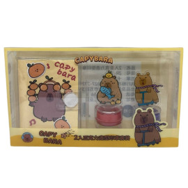 Carimbo Capivara C/ 2PCS E Mini Caderninho