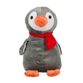 Pelcia Pinguim C/ Cachecol Vermelho 30CM