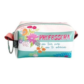 Necessaire Porta Carregador Professora Estampa Floral