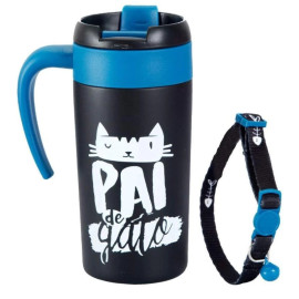 Caneca Trmica Com Acessrio Pai de Gato 