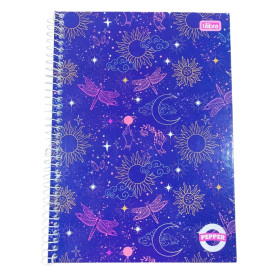 Caderno Pepper 1 Matria 80 Folhas Estampa