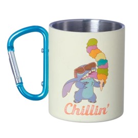 Caneca Mosqueto Stitch Chilling  Disney  Prtica e Divertida