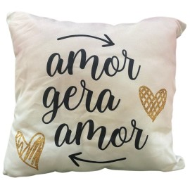 Almofada Quadrada Estampa - Amor Gera Amor 