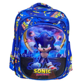 Mochila Sonic Racing 37cm - Design Exclusivo e Espaosa 