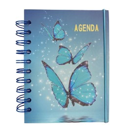 Agenda Permanente 104X142MM 160F - Borboletas