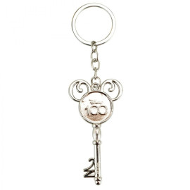 Chaveiro Chave Metal Prateado 100 Anos Mickey - Disney