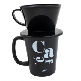 Caneca de Vidro Com Coador - Urbano