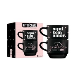 Caneca Empilhvel Dupla  Cultivar a Gratido  Compacta e Inspiradora