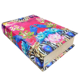 Caixa Livro Decorativa Rosa Floral MDF  Sofisticao e Delicadeza para Seu Espao