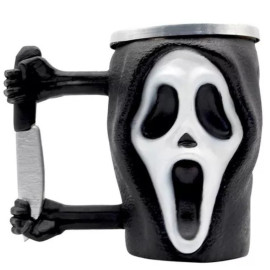 Caneca 3D Formato Pnico - Design Exclusivo e Assustador Inspirado na Mscara Icnica do Filme de Terror