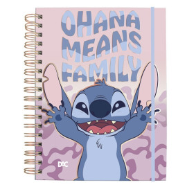 Caderno Inteligente Smart Universitrio 80 Folhas 10 Divisrias Stitch Ohana Disney