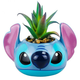 Enfeite Vaso Porcelana C/ Planta Stitch - Disney