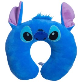 Almofada de Pescoo Fibra com Aplique Stitch  Disney Conforto e Estilo