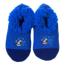 Meia Pantufofa Pantufa Sonic P Classic Azul 