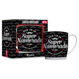 Caneca Porcelana Urban Namorado - Quem Tem Um Super Namorado