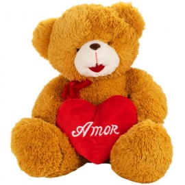 Urso de Pelcia com Corao Vermelho 'Amor' 50cm  Presente Romntico