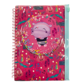 Caderno Com Estojo Ballet Hipoptamo Vestido de Bailarina