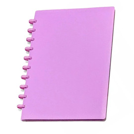 Caderno Disco em PP A4 Lilas C/ 80 Folhas e Divisrias