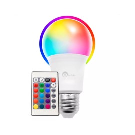 Lmpada Led Rgb Bivolt E27 Com Controle Remoto