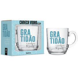 Caneca Vidro Elegance F1 - Gratido Reconhecer