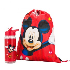 Garrafa C/ Mochila Saco Mickey - Disney