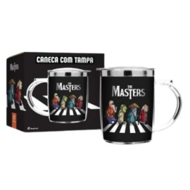 Caneca Plstica com Tampa Inox SW  The Masters  Elegncia e Funcionalidade