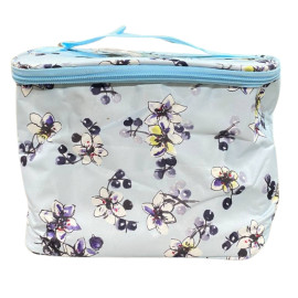 Bolsa Trmica Estampa Flores Azul