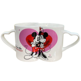 Caneca Porcelana C/ 2 Mickey e Minnie - Disney