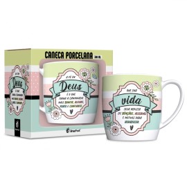 Caneca Porcelana Urban F - F em Deus