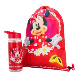 Garrafa C/ Mochila Saco Minnie - Disney