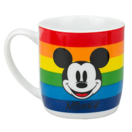 Caneca Porcelana Mickey Arco-ris - Disney 