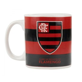 Caneca de Porcelana Clube de Regatas Time  Flamengo  Estilo Rubro-Negro