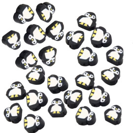 Borracha Decorada Pinguim C/ 24 PCS Mini