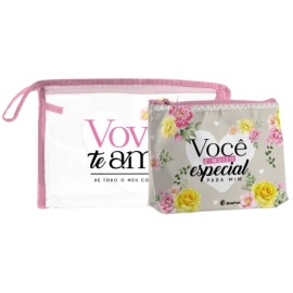 Kit C/ 2 Necessaire - Vov Te Amo