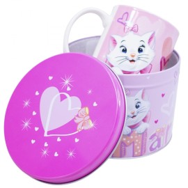 Caneca de Porcelana Personalizada na Lata - Gata Marie Desenho Disney