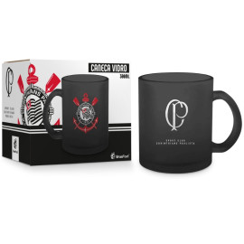 Caneca Vidro Diamond - Time Corinthians 