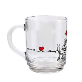 Caneca de Vidro Lisa - Melhor Lugar Amor